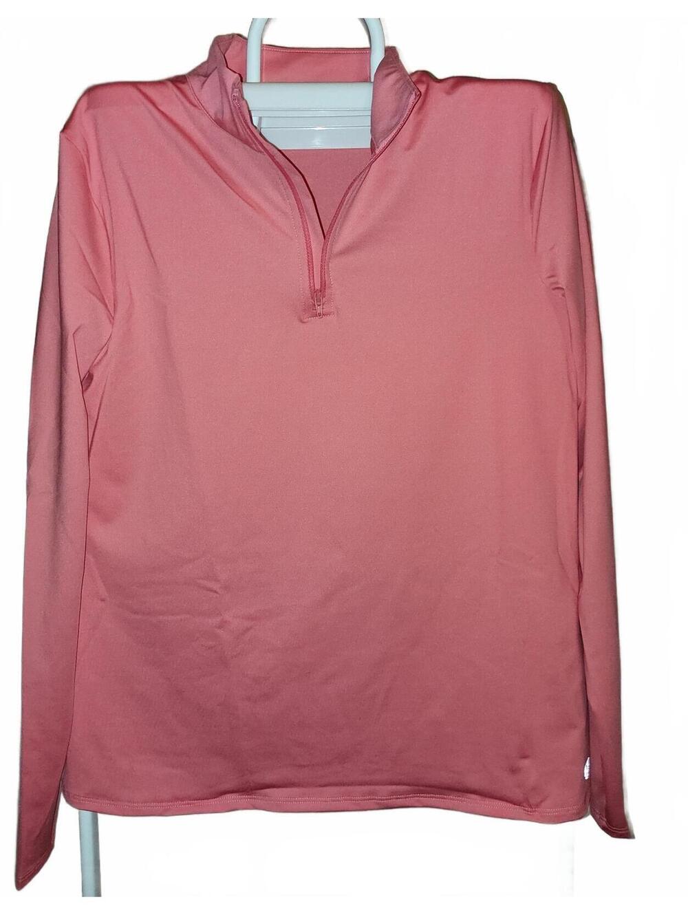 NWT - Eleven Venus Williams L long sleeve top Sun kiss coral